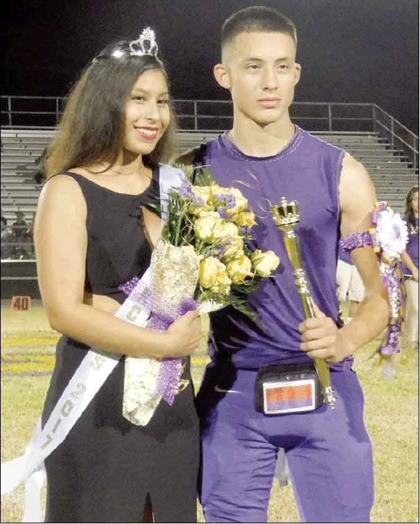 Raymond Moore | The Marlin Democrat<br />          Winners of the 2017 Marlin High School Homecoming King and Queen goes to Vanessa Vilchis and Sevastion Salazar.
