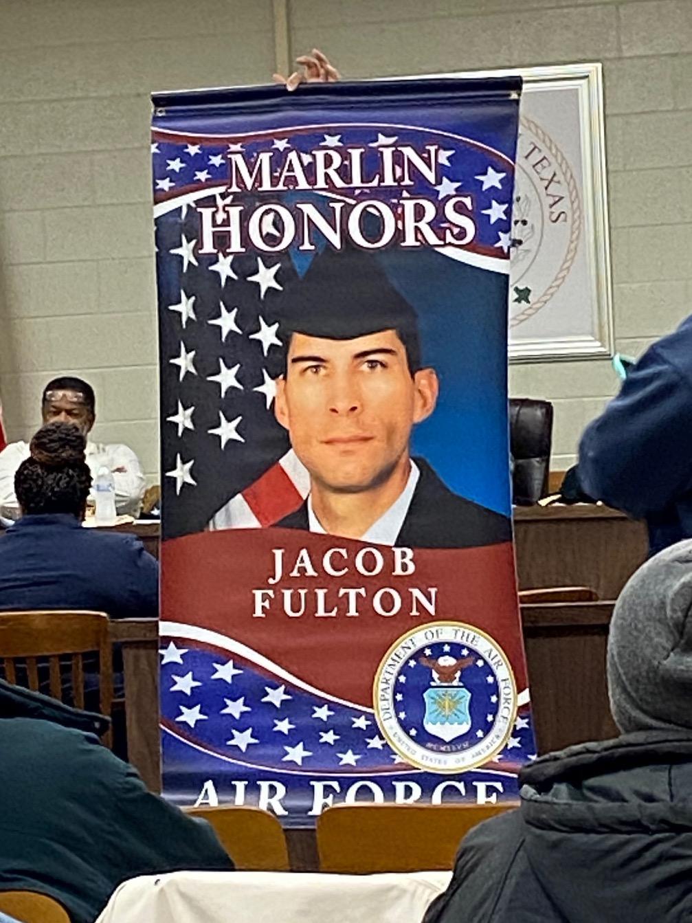The Falls County Post 31 American Legion showed the Marlin City Council an already sponsored and completed banner.