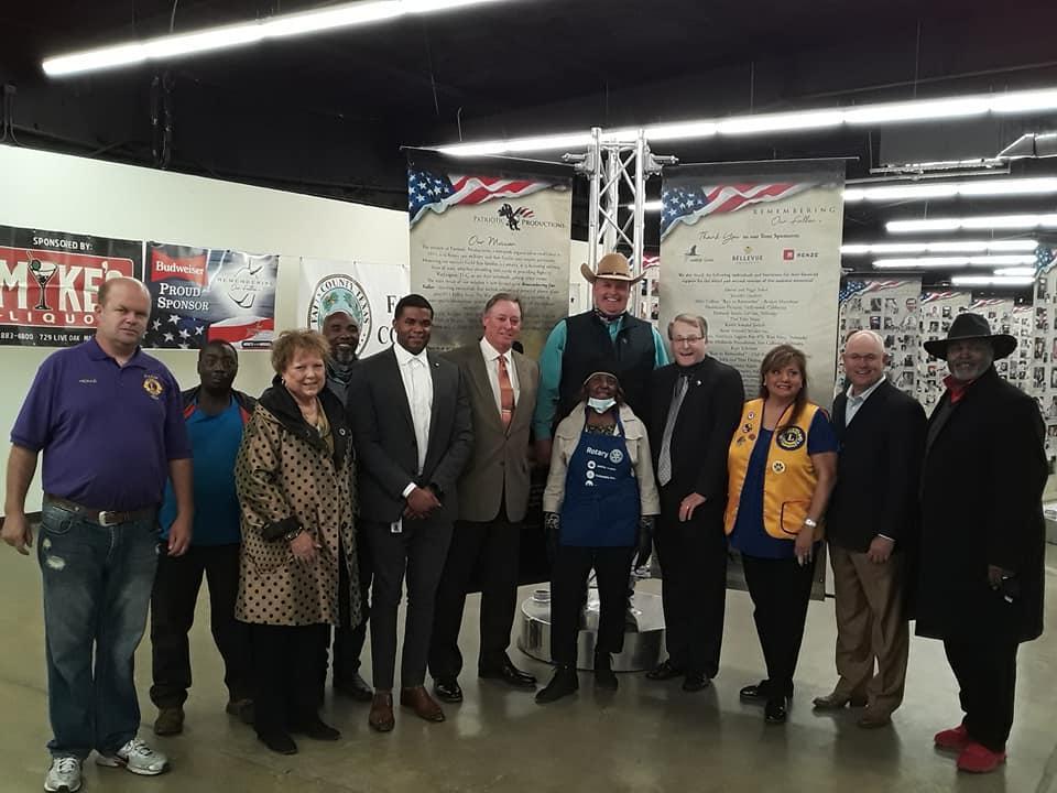 An opening Ceremony was held on Tuesday, Oct. 27 for the Remembering Our Fallen exhibit. Senator Brian Birdwell and House Rep. Kyle Kacal were in attendance, along with County Judge Jay Elliott, Marlin City Manager, Cedric Davis Sr., MISD Superintendent, Dr. Darryl Henson, Marlin Chamber of Commerce board members, Marlin Lions Club, and Rotary Club members.