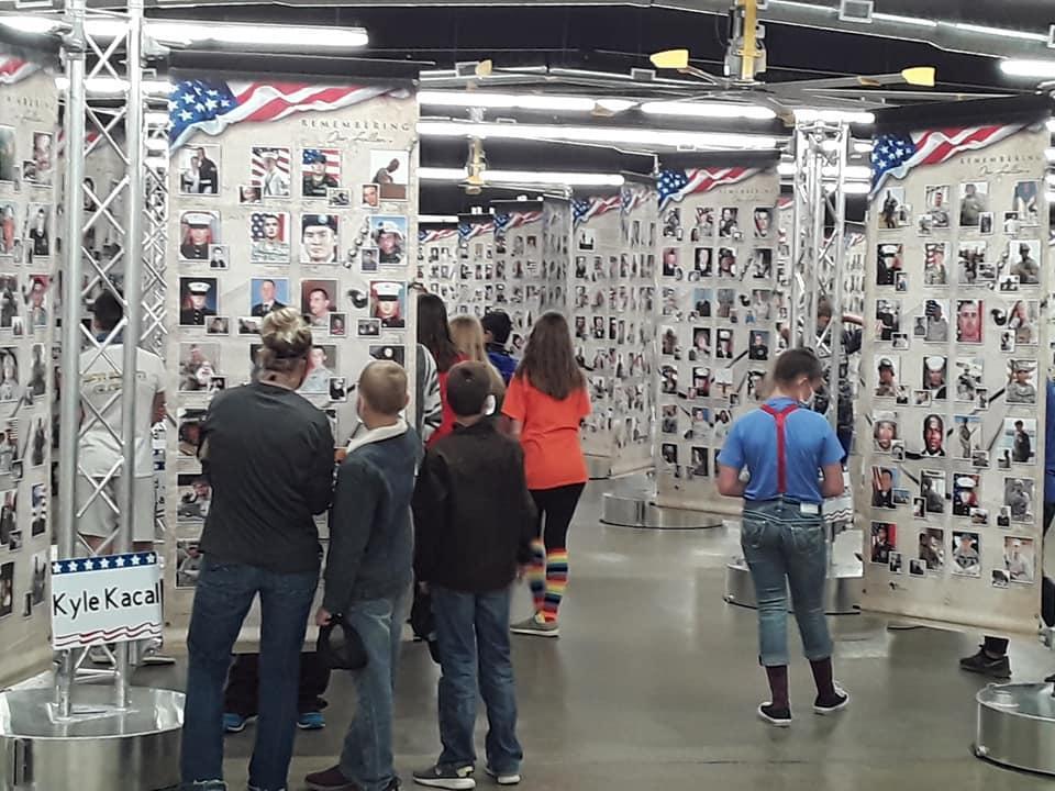Groups from various community school districts visited the exhibit as well, as it is a unique and educational opportunity. Pictured are Westphalia ISD middle schoolers.