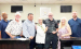 Pictured (l to r): Councilmembers Cecil Sparks and Jo Mark Taylor, City Manager Jason Creacy, Kathleen Barrett, Dr. John Barrett, Mayor Susan Byrd and Councilmember William Roe. Photo contributed by Elizabeth Richardson