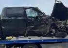 The collision occurred around 3:20 p.m. when a northbound black Dodge Ram pickup stopped in the roadway to turn left onto FM 712. Contributed photo.