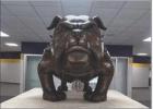 New Marlin High School Mascot Welcomes Students “Legion,” the new bronze bulldog mascot, is standing guard and ready to greet more than 900 students returning to Marlin High School on Monday, Aug. 11. Contributed photos