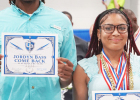 Jordyn Bass and Sa’Mariyah Burks receive the Comeback Award.