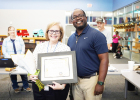 Gayla Reid is honored for her leadership in overseeing the instruction at Chilton ISD.