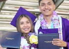 Marielena Diaz and Eric Ramos Dias show off their diploma after graduation. Photo Submitted by Florita Y Adan Martinez