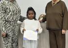 Student of the Month Amira Lowe with Grandmother Sonja Gilbert and Marlin ISD Board President Byrleen Terry. Photos courtesy of Elizabeth Richardson