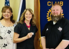 Chelleye Crow, PhD Ed Curriculum (center) was inducted by her sponsor Rotarian Letitia Estep (left) into the Rotary Club of Marlin, TX, on March 4, 2026. New Rotarian Chelleye Crow is seen here also with Rotary Club President Chip Parmer (right). Photo co Chelleye Crow, PhD Ed Curriculum (center) was inducted by her sponsor Rotarian Letitia Estep (left) into the Rotary Club of Marlin, TX, on March 4, 2026. New Rotarian Chelleye Crow is seen here also with Rotary Club President Chip Parmer (right). Photo co