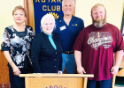 L-R Marlin Rotary Club Past President 2022-2024 Letitia Estep, Mayor/Rotarian Susan Byrd, Rotary District 5870 Governor-Elect Jeff Coleman, Marlin Rotary Club President Chip Parmer. Photo by Rotarian Jimi Lynn