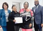 Pictured with Acting Superintendent Norman Jones, Director of Academics Tamika Washington, and Director of Student Services Dr. Sharon Deloach: Teacher of the Month, Math Teacher Eula Mae Jones. Photo by Elizabeth Richardson/Marlin Democrat