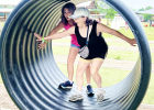 Terri Glover and Chelleye Crow exercise BIG time at the Strawberry Festival at Western Belle Family Farm. Photos by Letitia Estep Terri Glover and Chelleye Crow exercise BIG time at the Strawberry Festival at Western Belle Family Farm. Photos by Letitia Estep