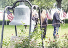 Attendees at the Memorial Day ceremony gathered at the southeast corner of the Falls County Courthouse grounds for the ringing of the historic bell. Photo by Mark Pelzel