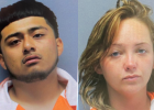 Mugshots: David Espinoza, left. Raelynn Swinnea, right.